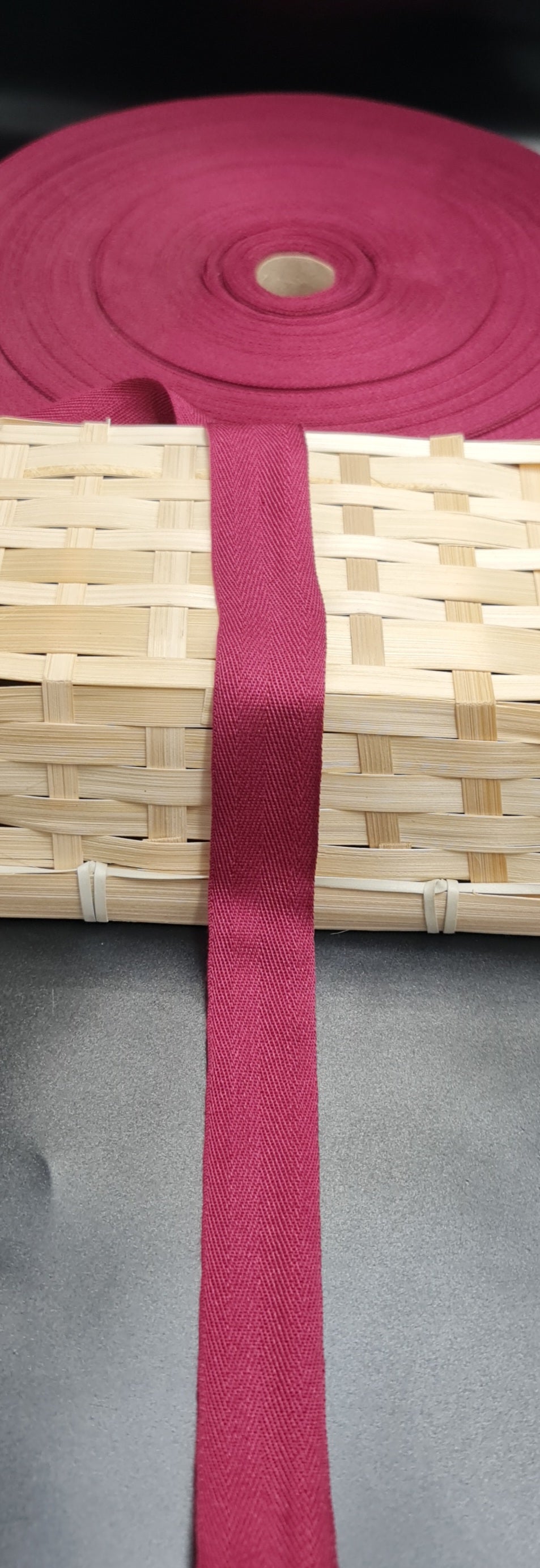 Twill Tape (BURGANDY) (25mm) (SOLD PER METER)