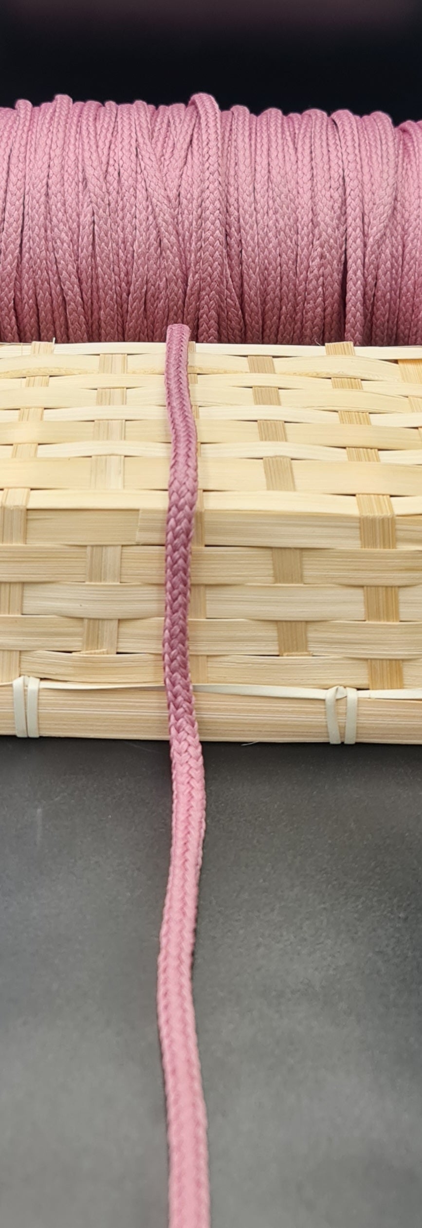 Draw Cord (Tubular) (DUSTY PINK) (8mm) (SOLD PER METER)