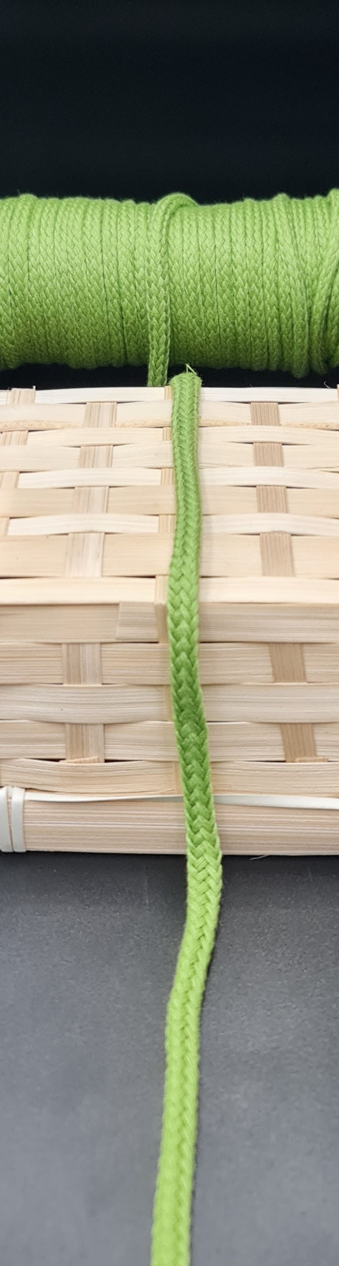 Draw Cord (Tubular) (GREEN) (8mm) (SOLD PER METER)