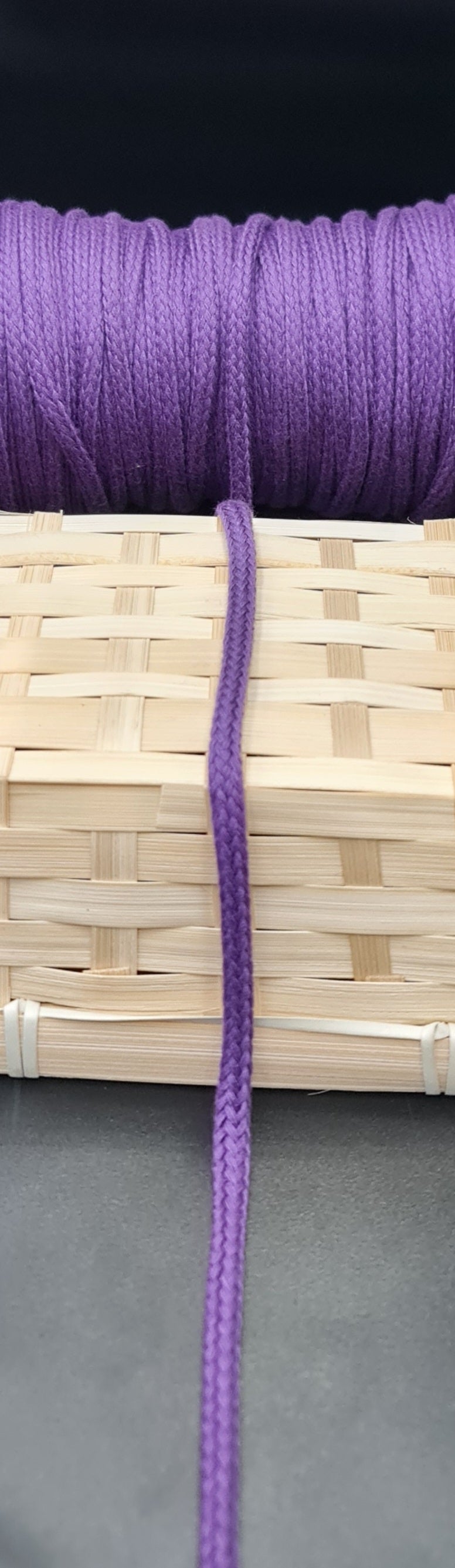 Draw Cord (Tubular) (PURPLE) (8mm) (SOLD PER METER)