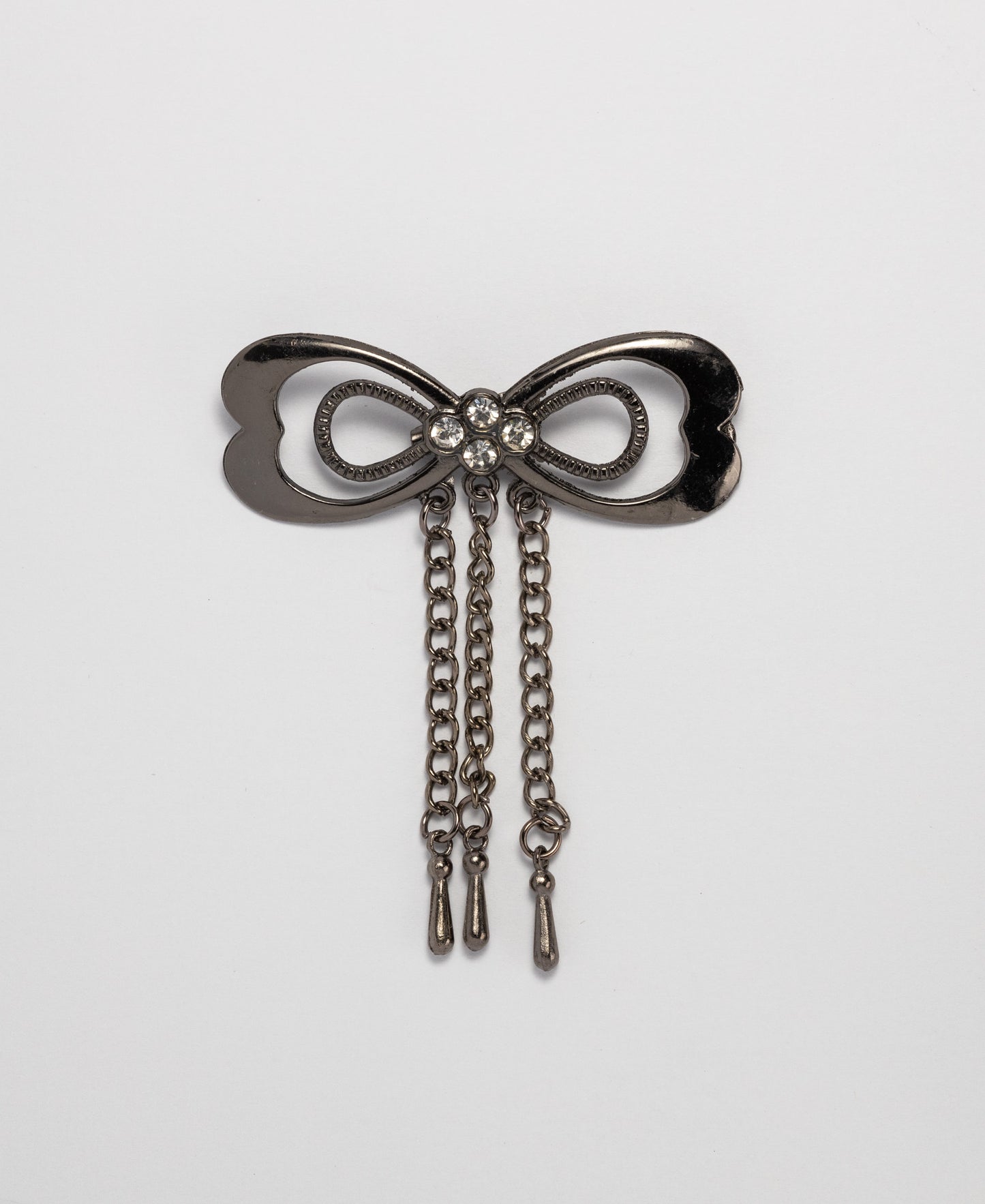 Bow Brooch - Dark Grey